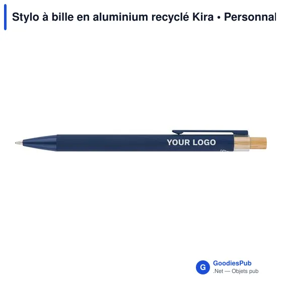 Stylo à bille en aluminium recyclé Kira - Image 35
