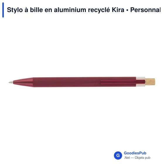 Stylo à bille en aluminium recyclé Kira - Image 40