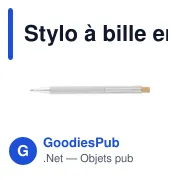 Stylo à bille en aluminium recyclé Kira - Miniature 9