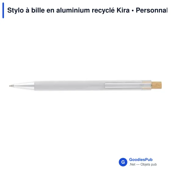 Stylo à bille en aluminium recyclé Kira - Image 9