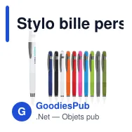 Stylo bille personnalisable en aluminium soft touch avec logo - Toulouse - Miniature 1