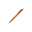 Variante Orange - Stylo bille personnalisable en aluminium soft touch avec logo - Toulouse