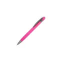 Variante Rose - Stylo bille personnalisable en aluminium soft touch avec logo - Toulouse
