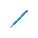 Variante Bleu clair - Stylo bille personnalisable en aluminium soft touch avec logo - Toulouse