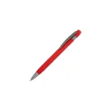 Variante Rouge - Stylo bille personnalisable en aluminium soft touch avec logo - Toulouse
