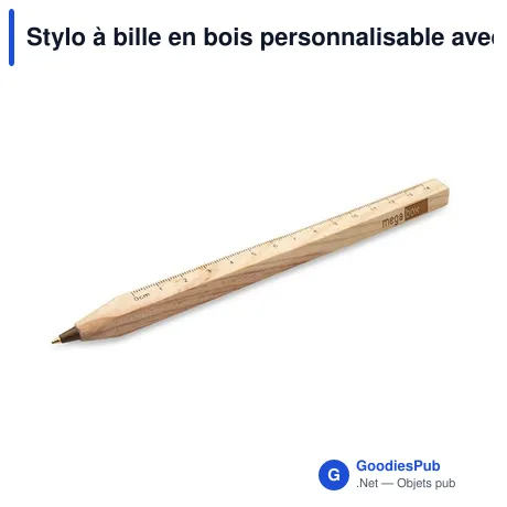 Stylo à bille en bois personnalisable avec logo | Arisoa