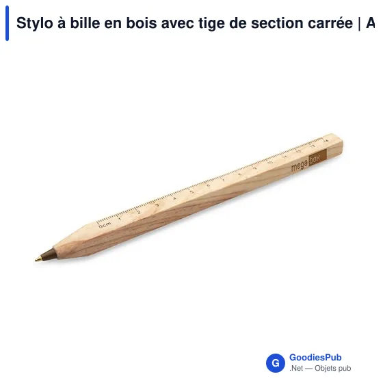 Stylo à bille en bois personnalisable avec logo | Arisoa - Image 1