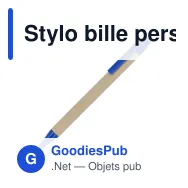 Stylo bille personnalisable en ABS recyclé avec logo - Papier - Miniature 2