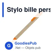 Stylo bille personnalisable en ABS recyclé avec logo - Papier - Miniature 3
