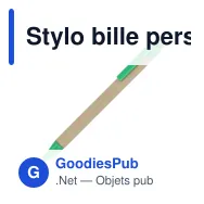Stylo bille personnalisable en ABS recyclé avec logo - Papier - Miniature 5
