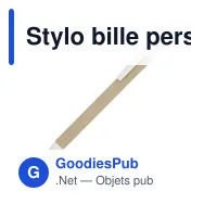 Stylo bille personnalisable en ABS recyclé avec logo - Papier - Miniature 6
