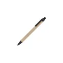 Variante Noir - Stylo bille personnalisable en ABS recyclé avec logo - Papier