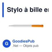 Stylo à bille en plastique - Miniature 1
