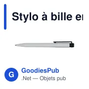 Stylo à bille en plastique - Miniature 2