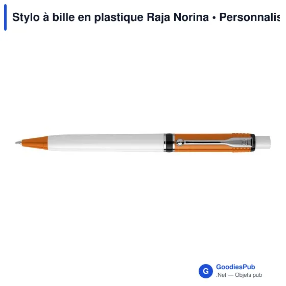 Stylo à bille en plastique Raja Norina - Image 1
