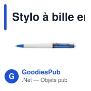 Stylo à bille en plastique Raja Norina - Miniature 2