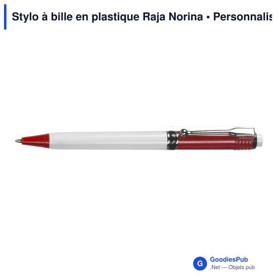 Stylo à bille en plastique Raja Norina - Image 11