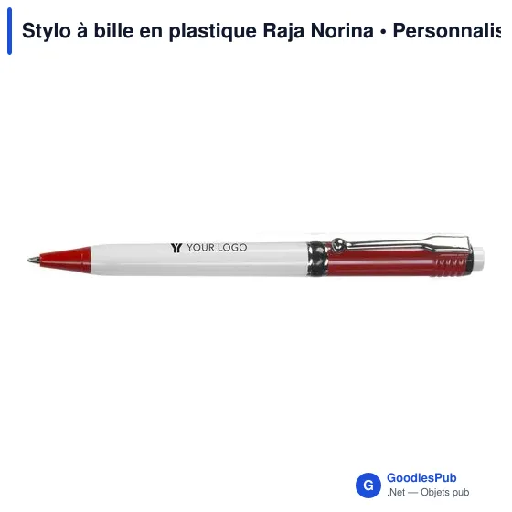 Stylo à bille en plastique Raja Norina - Image 12