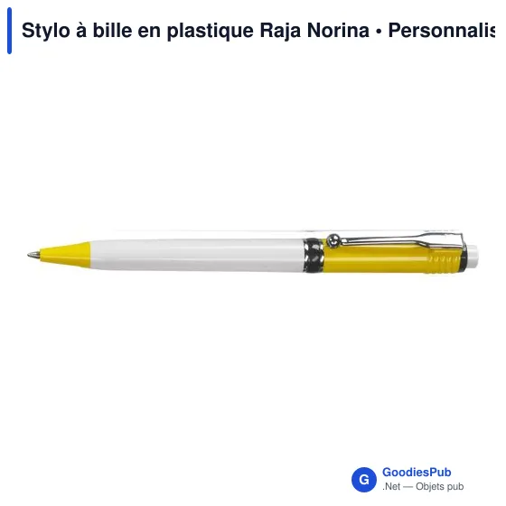 Stylo à bille en plastique Raja Norina - Image 5