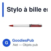 Stylo à bille en plastique Raja Norina - Miniature 7