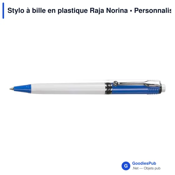 Stylo à bille en plastique Raja Norina - Image 10