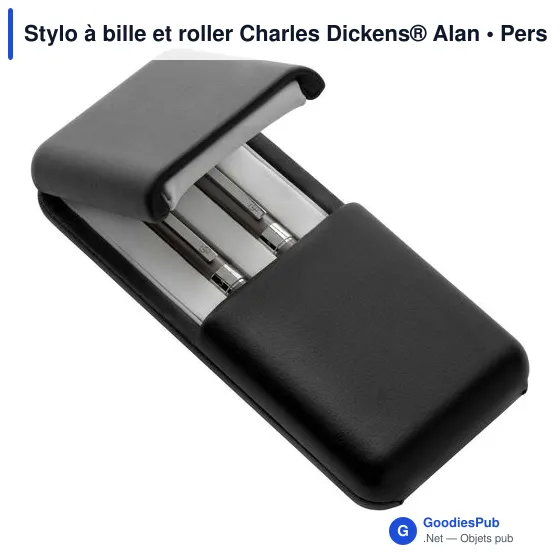 Stylo à bille et roller personnalisable avec logo - Charles Dickens® Alan - Image 2