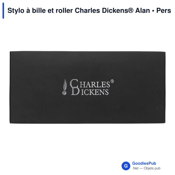 Stylo à bille et roller personnalisable avec logo - Charles Dickens® Alan - Image 3