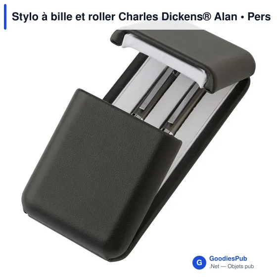 Stylo à bille et roller personnalisable avec logo - Charles Dickens® Alan - Image 4
