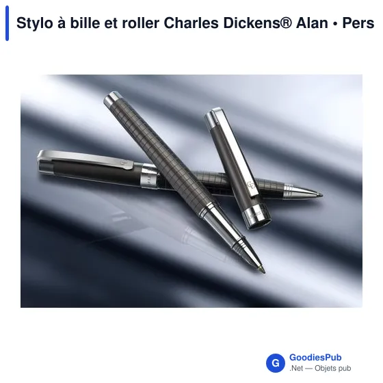 Stylo à bille et roller personnalisable avec logo - Charles Dickens® Alan - Image 7