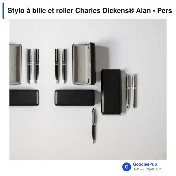 Stylo à bille et roller personnalisable avec logo - Charles Dickens® Alan - Image 8