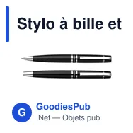 Stylo à bille et roller personnalisable Charles Dickens® Santana avec logo - Miniature 1