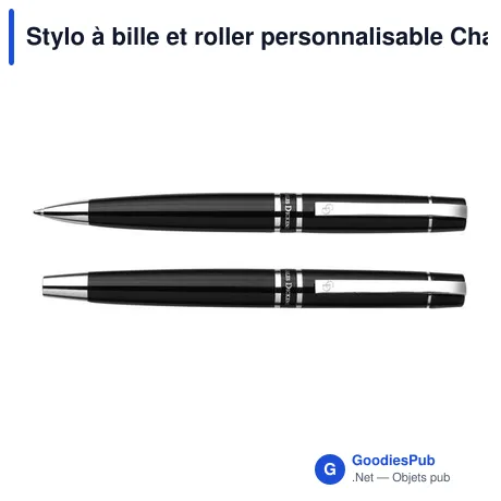 Stylo à bille et roller personnalisable Charles Dickens® Santana avec logo