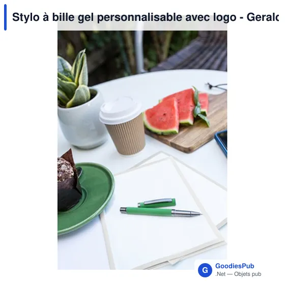 Stylo à bille gel personnalisable avec logo - Geraldine - Image 2
