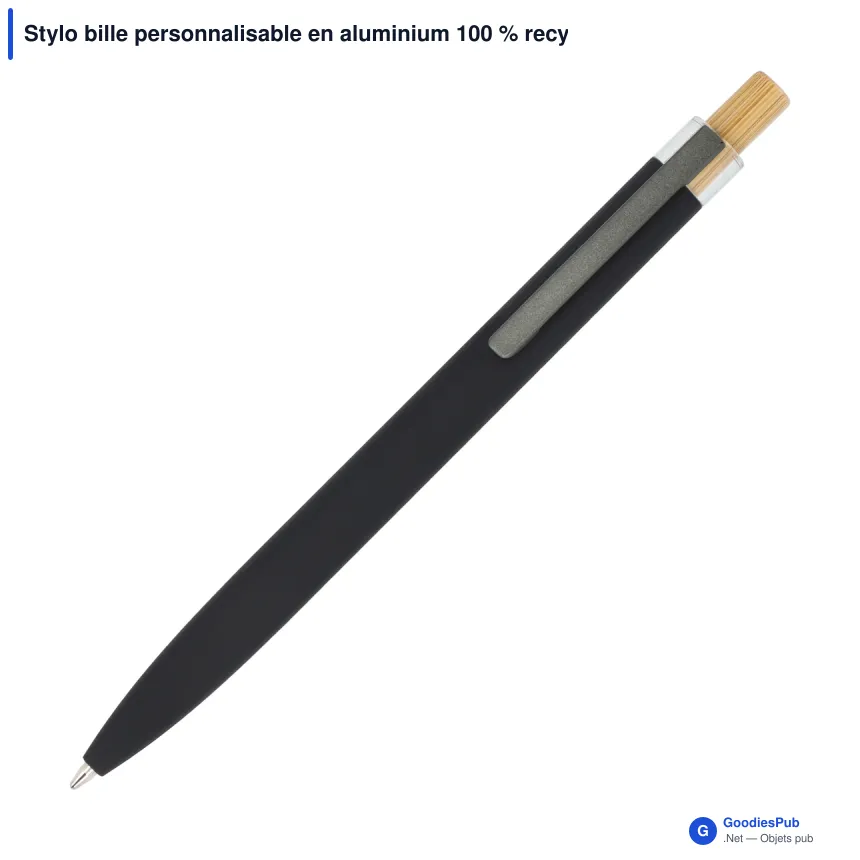 Stylo bille personnalisable en aluminium 100 % recyclé avec logo - Kalmar - Image 3