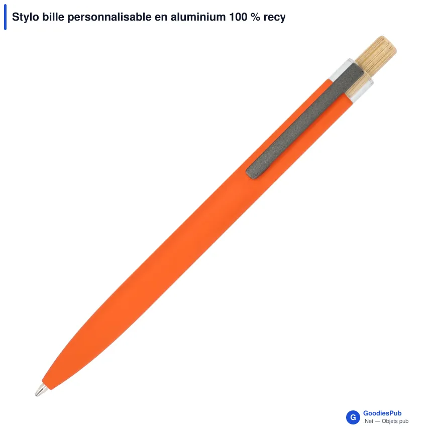 Stylo bille personnalisable en aluminium 100 % recyclé avec logo - Kalmar - Image 4