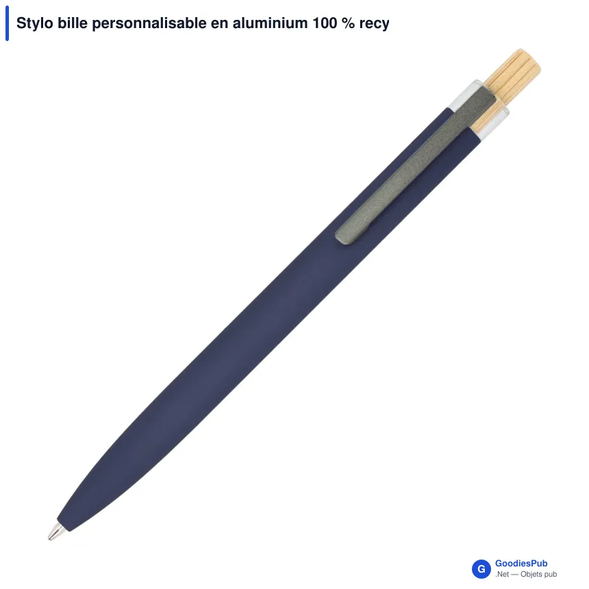 Stylo bille personnalisable en aluminium 100 % recyclé avec logo - Kalmar - Image 6