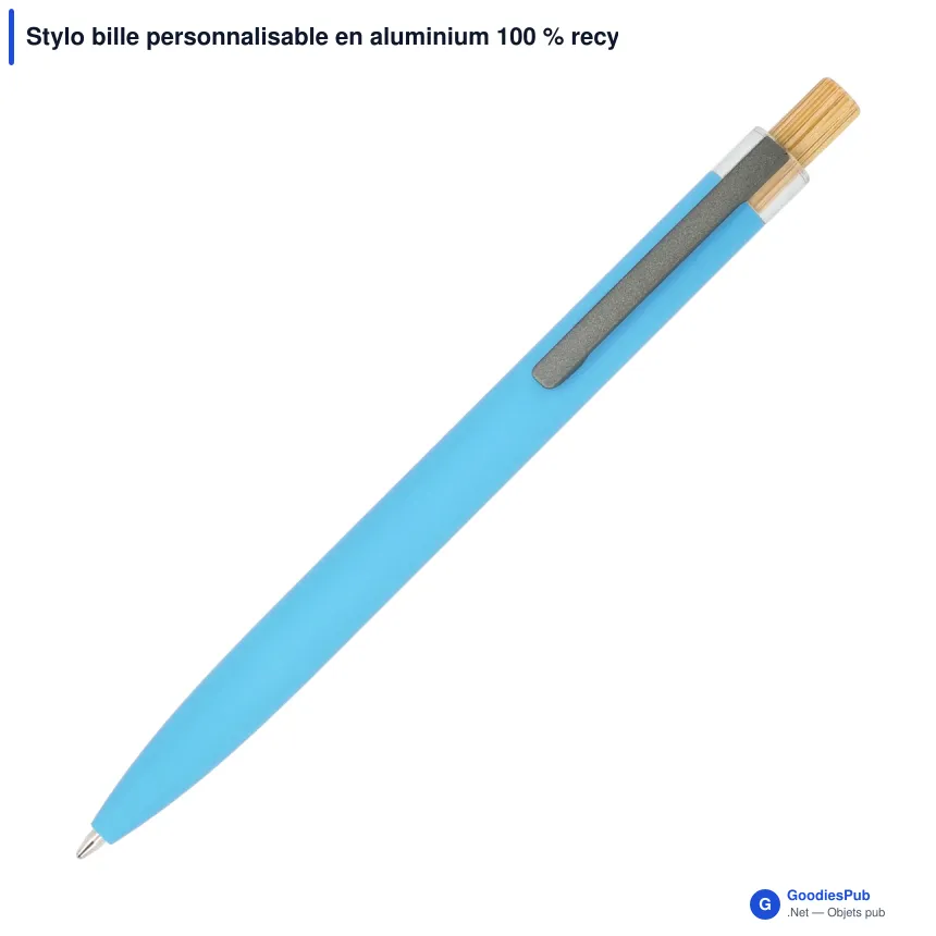 Stylo bille personnalisable en aluminium 100 % recyclé avec logo - Kalmar - Image 7