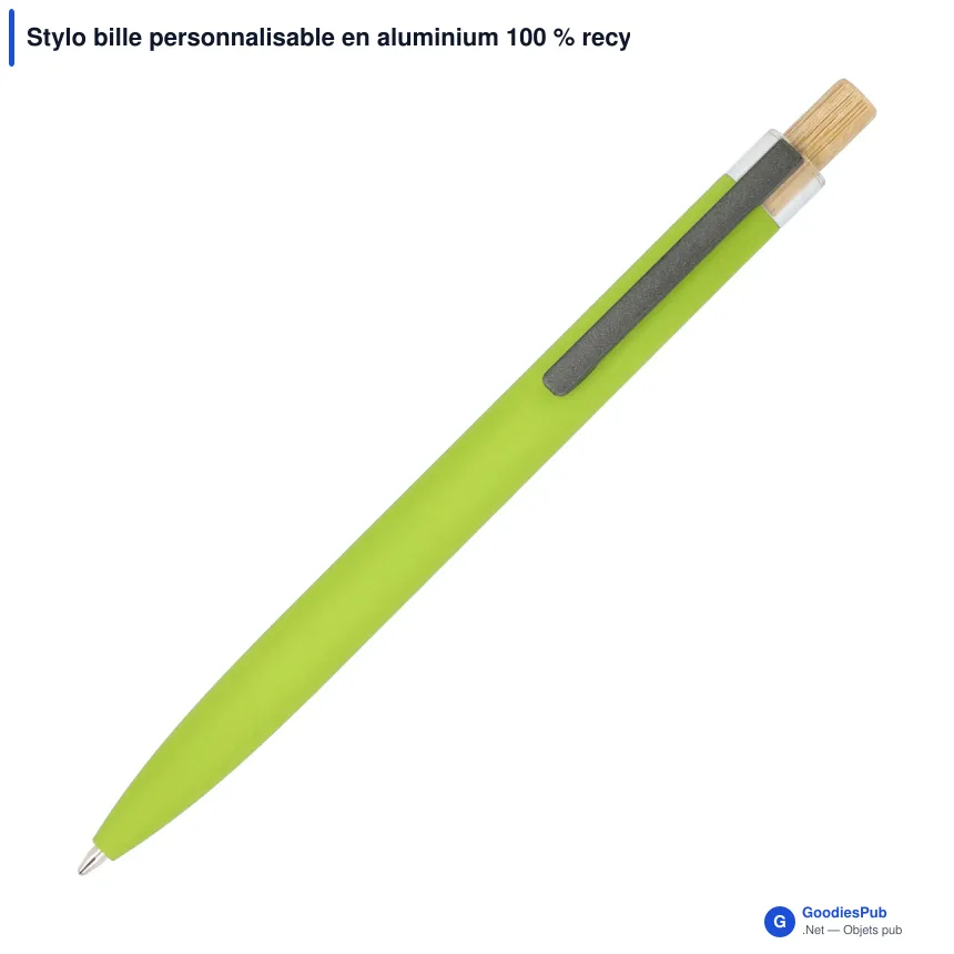 Stylo bille personnalisable en aluminium 100 % recyclé avec logo - Kalmar - Image 8