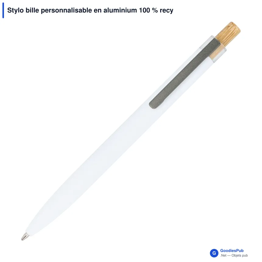 Stylo bille personnalisable en aluminium 100 % recyclé avec logo - Kalmar - Image 9