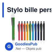 Stylo bille personnalisable avec stylet en ABS recyclé avec logo - Madeira - Miniature 1