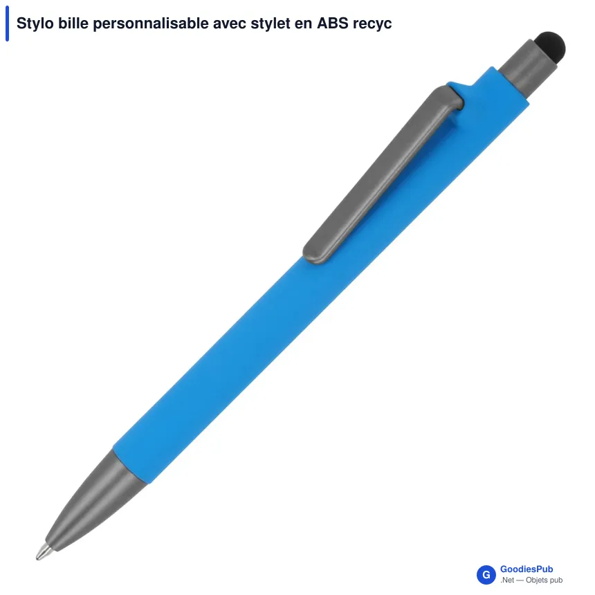 Stylo bille personnalisable avec stylet en ABS recyclé avec logo - Madeira - Image 2
