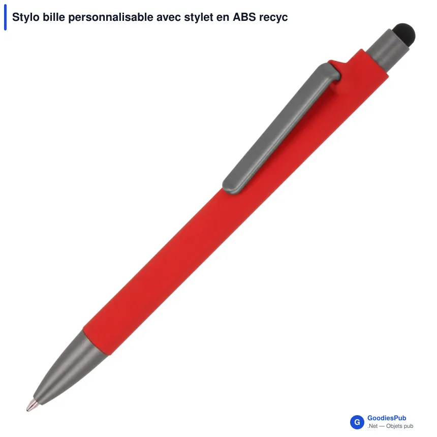 Stylo bille personnalisable avec stylet en ABS recyclé avec logo - Madeira - Image 11