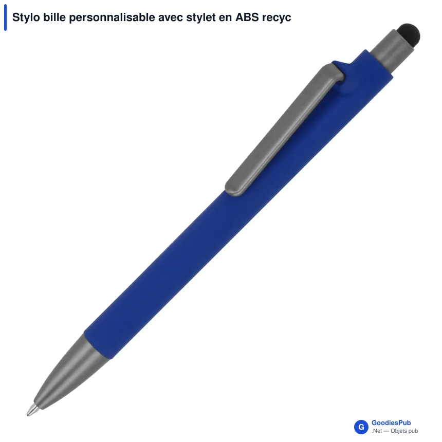 Stylo bille personnalisable avec stylet en ABS recyclé avec logo - Madeira - Image 3