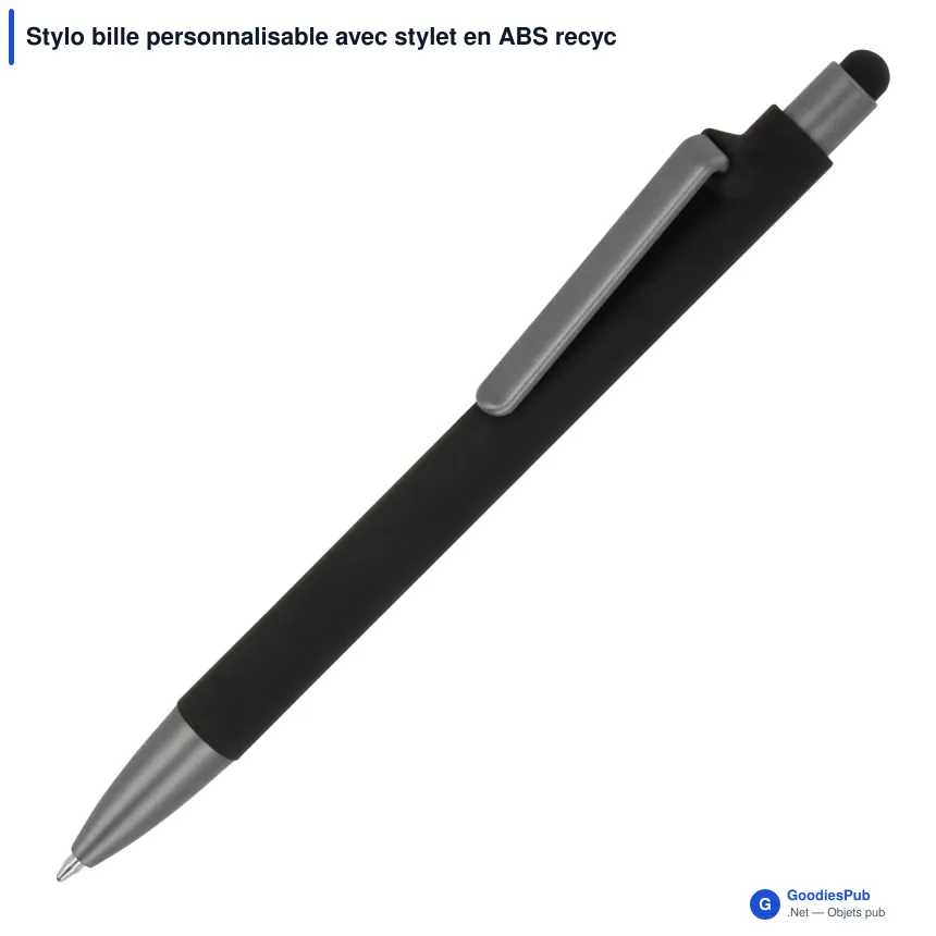 Stylo bille personnalisable avec stylet en ABS recyclé avec logo - Madeira - Image 5