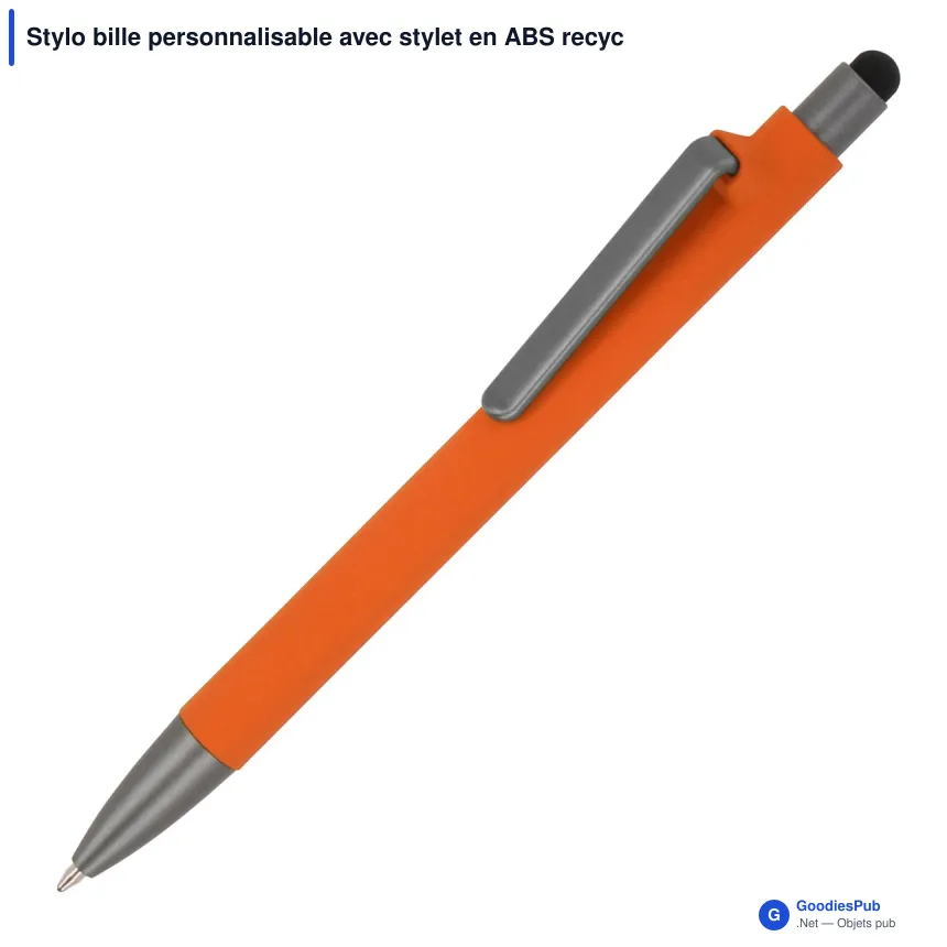 Stylo bille personnalisable avec stylet en ABS recyclé avec logo - Madeira - Image 6