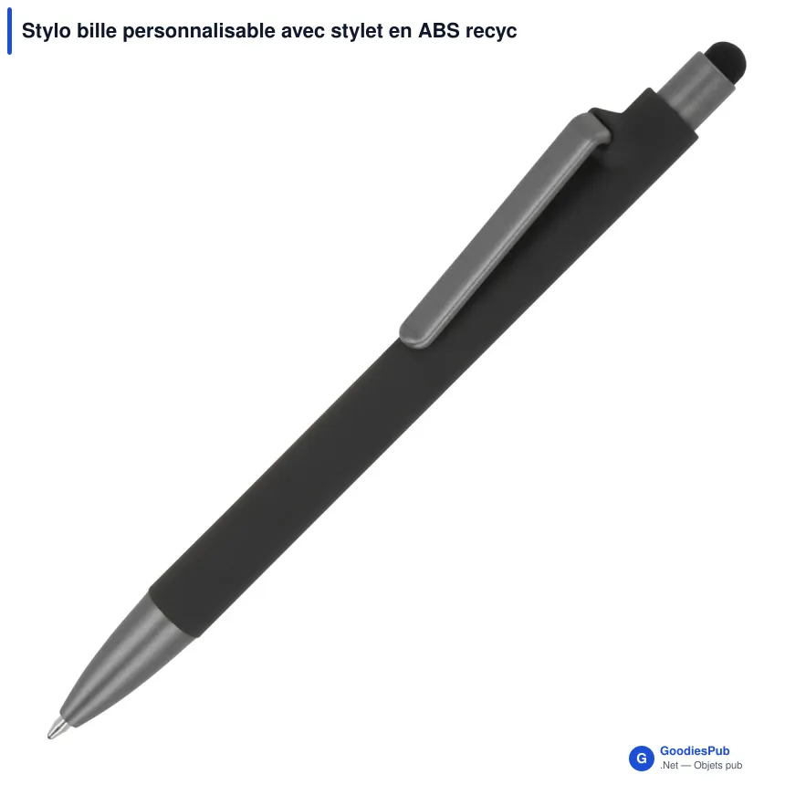 Stylo bille personnalisable avec stylet en ABS recyclé avec logo - Madeira - Image 7
