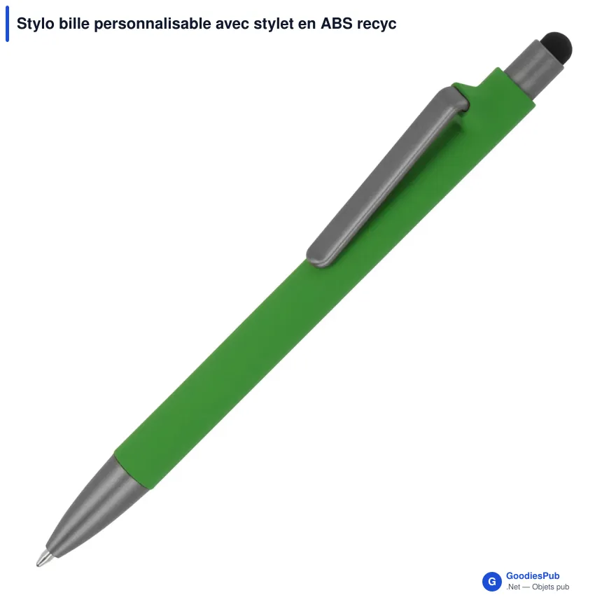 Stylo bille personnalisable avec stylet en ABS recyclé avec logo - Madeira - Image 8