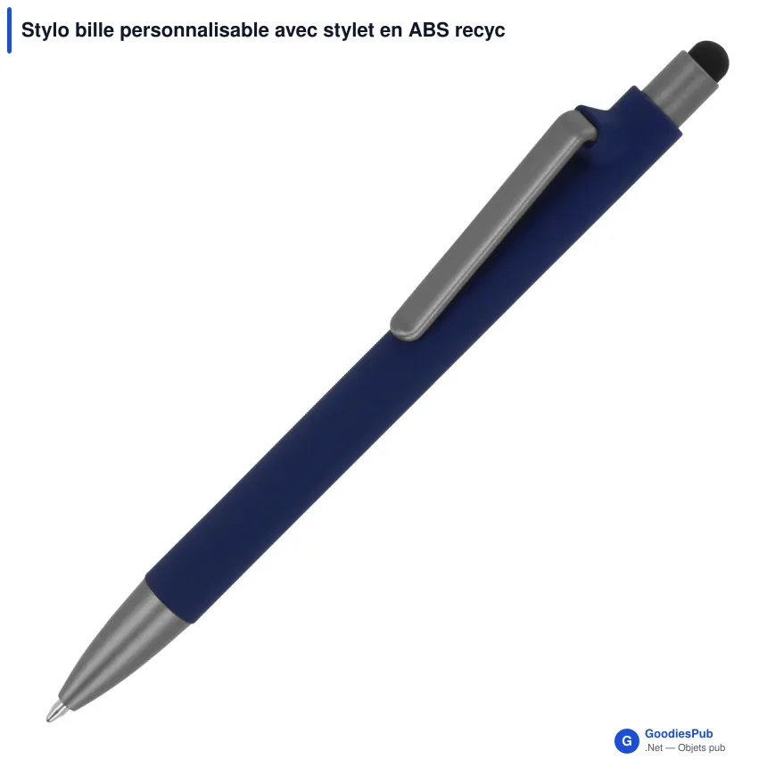Stylo bille personnalisable avec stylet en ABS recyclé avec logo - Madeira - Image 10