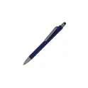 Variante Bleu foncé - Stylo bille personnalisable avec stylet en ABS recyclé avec logo - Madeira