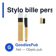 Stylo bille personnalisable en métal et bambou en tube avec logo - Black Tube - Miniature 1
